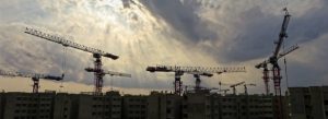 Cranes construction skyline