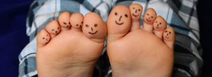 Copywriting secret 5 - Smiley faces drawn on toes