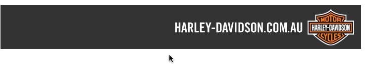 Harley Davidson banner with standard cursor